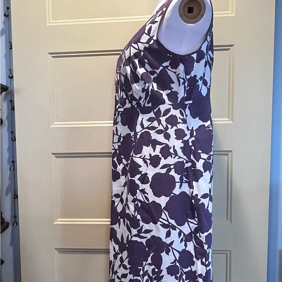 Boden Purple and White Floral Sleeveless Dress. Sixe 12R - Picture 2 of 10